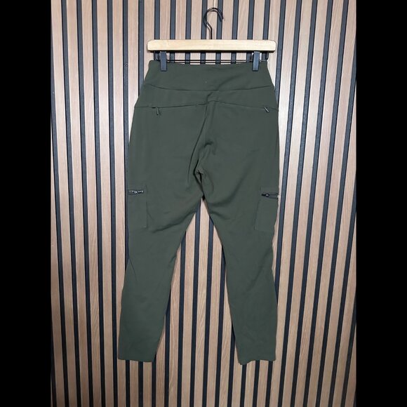 Athleta Leggings Small Womens Green Pocket Zip Cargo Joggers - Picture 2 of 8
